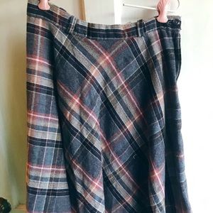 Vintage Plaid Circle Skirt